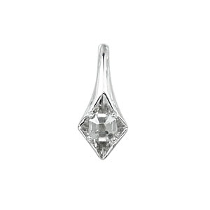 Photo:18K White Gold early-star Diamond solitaire pendanthead 0.1ctUP