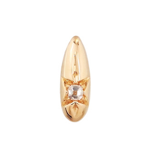 Photo:18K Yellow Gold early-star Diamond solitaire pendanthead 0.1ctUP