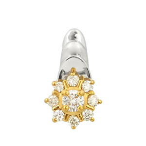 photo:Pure Platinum and 24K Yellow Gold Venusarrows Diamond pendanthead