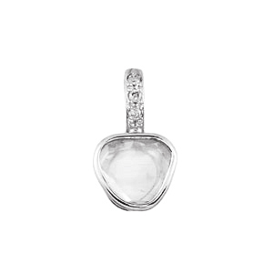 photo:18K White Gold Impressive Diamond solitaire pendanthead