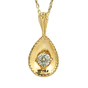 photo:18K Yellow Gold gold drop VenusarrowsDiamond pendant