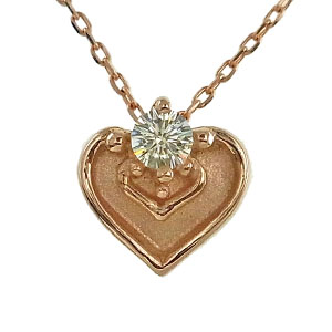 photo:18K Rose Gold heart VenusarrowsDiamond pendant