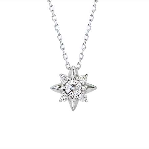 photo:18K White Gold Twinkle Star Venusarrows Diamond pendant