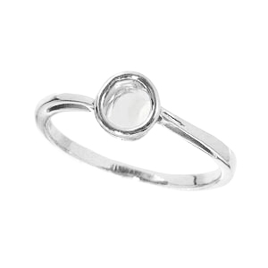 photo:18K White Gold Diamond simple design ring