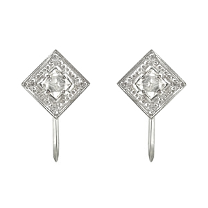 photo:18K rough diamond melee design earring