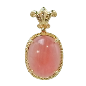 ロードクロサイトの18Kのペンダントヘッドです。