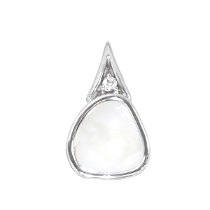 photo:18K White Gold 0.4ctUP Diamond design pendanthead