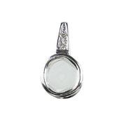 Photo:18K White Gold Diamond round melee design pendanthead