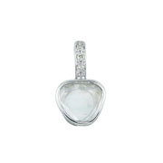Photo:18K White Gold Impressive Diamond solitaire pendanthead