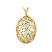 Photo:18K Yellow Gold assembly Diamond pendanthead