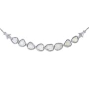 Photo:photo:18K White Gold seven-stone Diamond design necklace