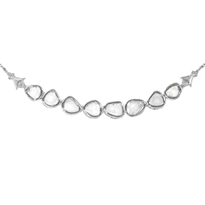 photo:18K White Gold seven-stone Diamond design necklace