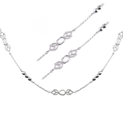 Photo:18K White Gold Impressive Diamond 3stone design necklace