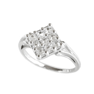 Photo:18K White Gold 0.63ctUP Diamond design ring