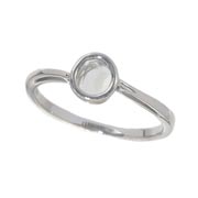 Photo:18K White Gold Diamond simple design ring