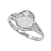 Photo:18K White Gold 0.4ctUP Diamond design ring