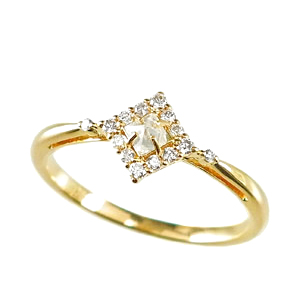 photo:18K rough diamond melee design ring