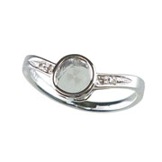Photo:18K White Gold Diamond round melee design ring